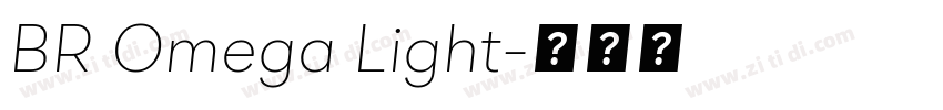 BR Omega Light字体转换